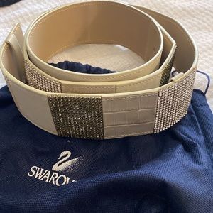 Swarovski crocodile belt